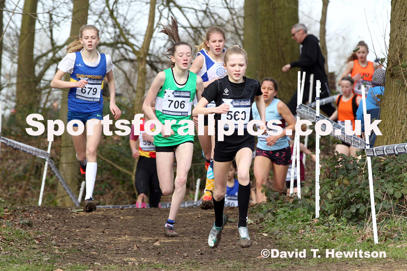 Girls under-13s, 2020 British Athletics Inter Counties Cross Country Champs., Prestwold Hall, Loughborough. Photo: David T. Hewitson/Sports for All Pics